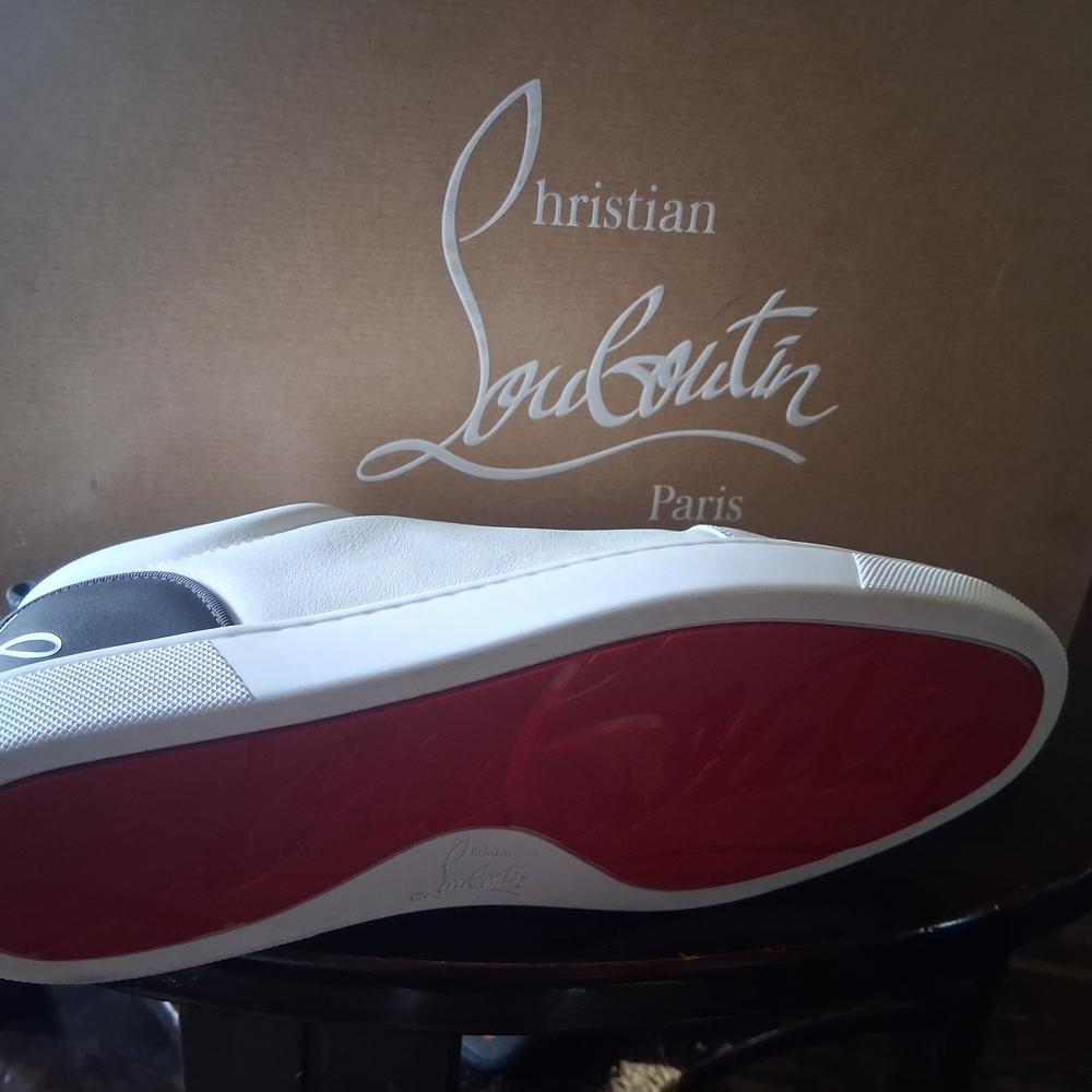 Christian Louboutin Men's White Sneakers with Red Soles
